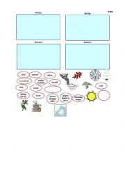 English worksheet: Weather Words