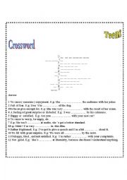 English Worksheet: Crossword-Teens
