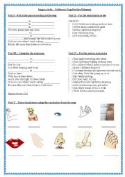 English Worksheet: Song - California King Bed