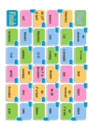 English Worksheet: prepositions of time board game