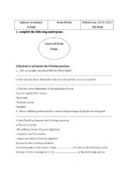 English Worksheet: brain drain