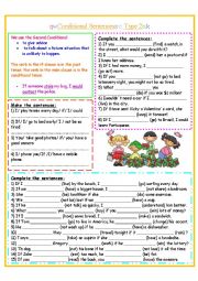 English Worksheet: Conditional Sentences Type 2