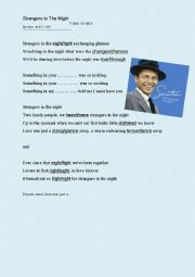 English Worksheet: Strangers in the night - Frank Sinatra