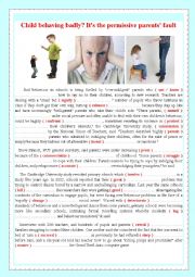 English Worksheet: Child behaving badly? Its the permissive parents fault