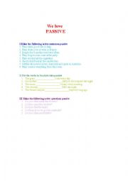English worksheet: We love PASSIVE