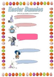 English worksheet: Easter Bunnies