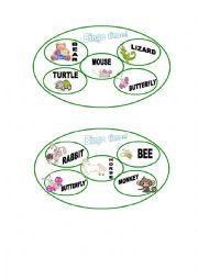 English Worksheet: BINGO TIME! ANIMALS (1ST PART)