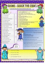 English Worksheet: IDIOMS *includes B/W copy & answer key :-)