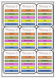 English Worksheet: Picture It! (2) More cards
