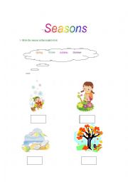 English worksheet: Seasons