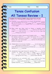 Tense Confusion All Tenses (mixed) Review - 1