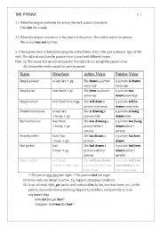 English Worksheet: Thge passive