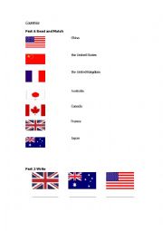 English Worksheet: Countries