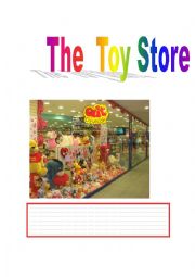 English worksheet: writing series for first graders  -  The Toy store 