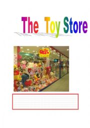 English Worksheet: writing series for first graders  -  The Toy store 