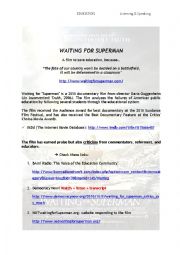 English Worksheet: EDUCATION at debate: documentary Waiting for Superman