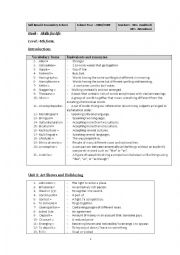 English Worksheet: vocabulary revision for 4th form 