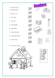 English Worksheet: Numbers