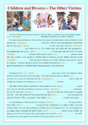 English Worksheet: Children and Divorce  The Other Victims