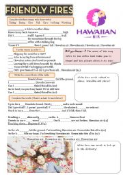 English Worksheet: Friendly Fires - Hawaiian Air (Song and Video Activities)