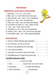 English Worksheet: Past Simple exercises