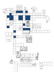 English Worksheet: crossword-vocabulary