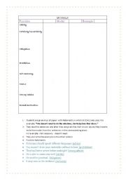 English worksheet: Modals