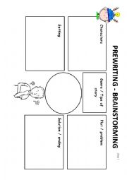 English Worksheet: Writing process step 1