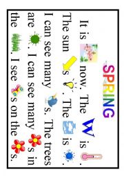 English Worksheet: Spring - text