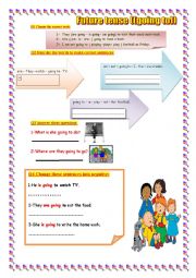 English Worksheet: going to for the future