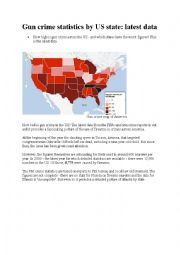 English Worksheet: Gun Crime Statistics