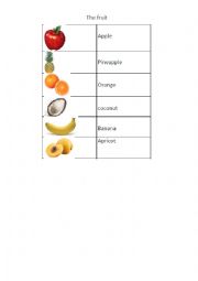 English worksheet: THE  FRUIT