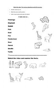 English Worksheet: The mixed up chamaleon