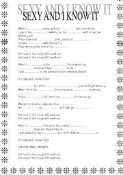 English Worksheet: Sexy and I know it