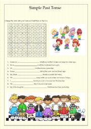 English Worksheet: simple past tense