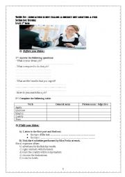 English Worksheet: module five: Section Two