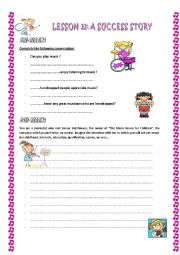 English Worksheet: A SUCCESS STORY : lesson 22, 2nd Year Secondary