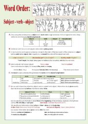 English Worksheet: Word Order