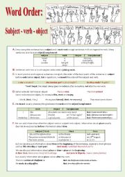 English Worksheet: Word Order