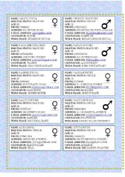 English Worksheet: IDENTITIES