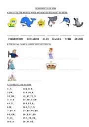 Worksheet for kids