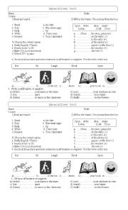 English Worksheet: imperatives test