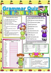 English Worksheet: GRAMMAR QUIZ - NOUNS