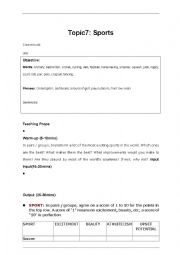 English worksheet: Sports