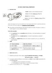 English Worksheet: Second Conditional Grammar Guide and Practice
