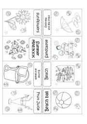 English Worksheet: Summer mini book