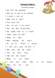 English Worksheet: Present Simple