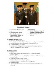 English Worksheet: education in Hungary