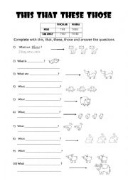 English Worksheet: What are they?