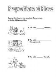 English Worksheet: Prepositions of Place (Part 2)
